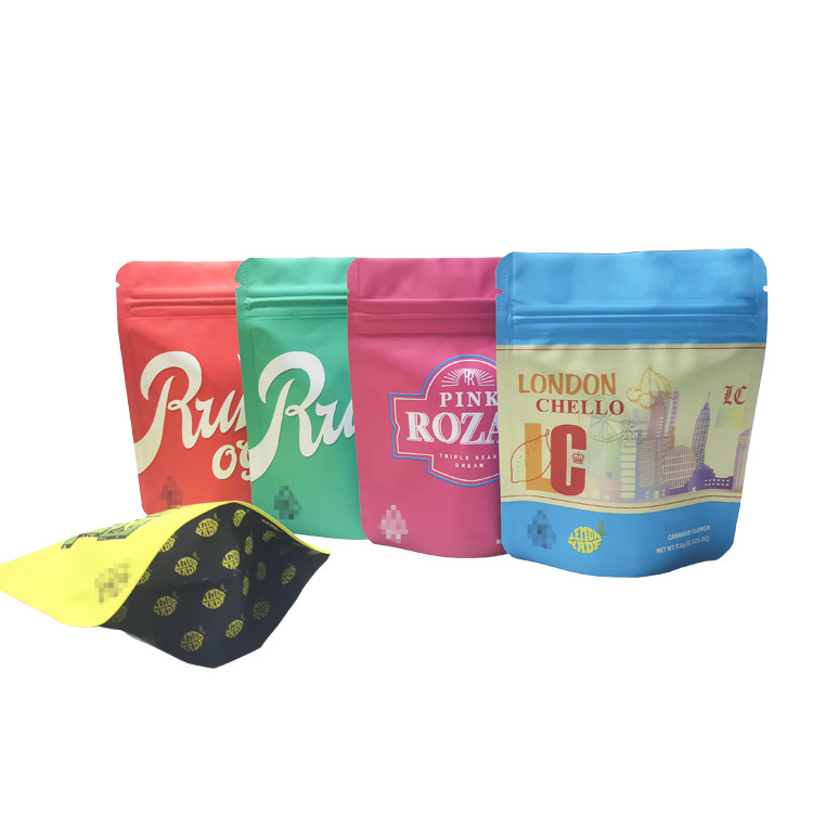 CBD Weeds Gummy Candy Bear Herb Flowers Tobacco Retail Pouch Runtz Soft Touch Mylar Bag For Cookies Packaging
