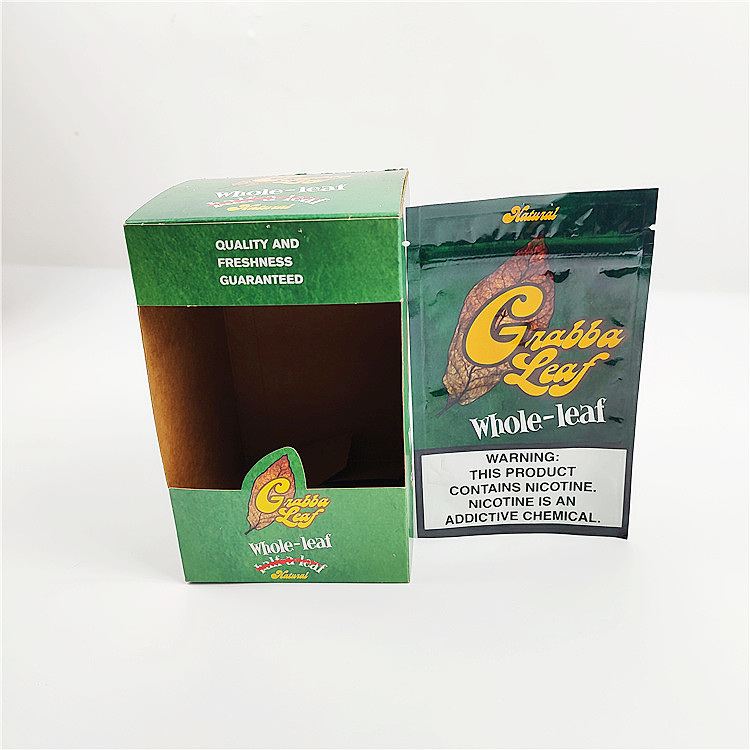 Cheap Customized  Paper Gift boxe natural grabba leaf wraps package bags and display box for grabba fronto leaf wrapper