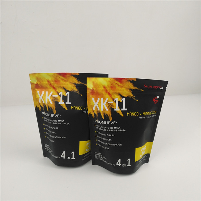 Resealable zipper food packaging bags platic small zip lock bag stand up pouch custom powder packaging plastic bag