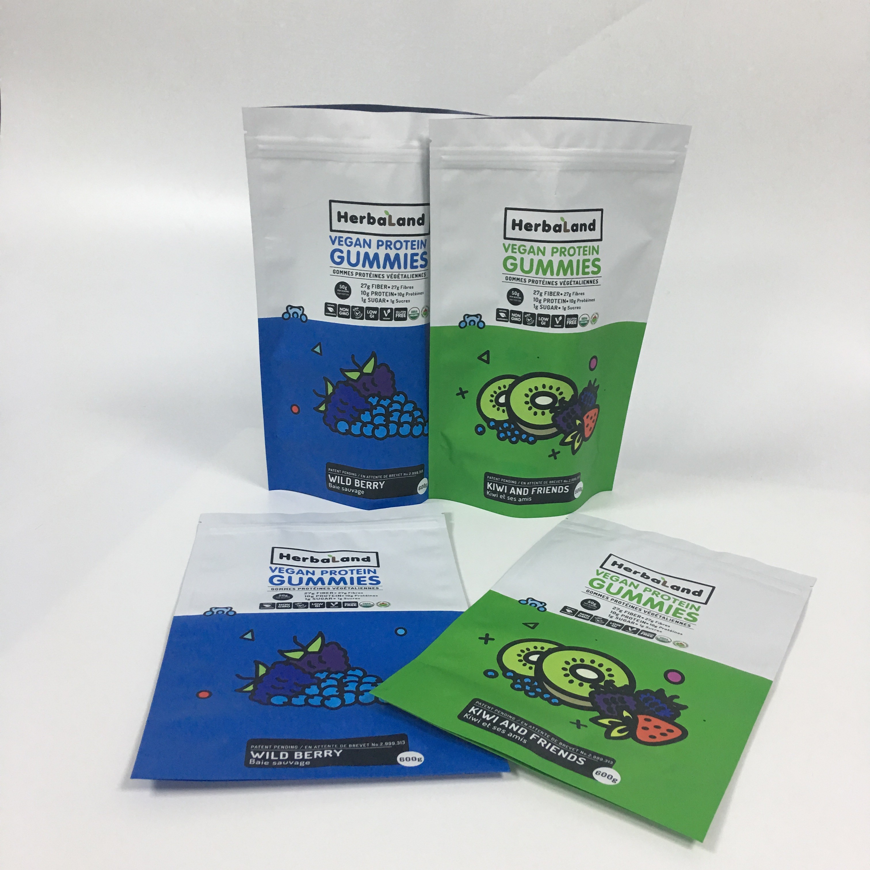 Wholesale Matte Smell Proof Aluminum Foil Packaging Stand Up Pouch Edible Mylar Plastic Bags