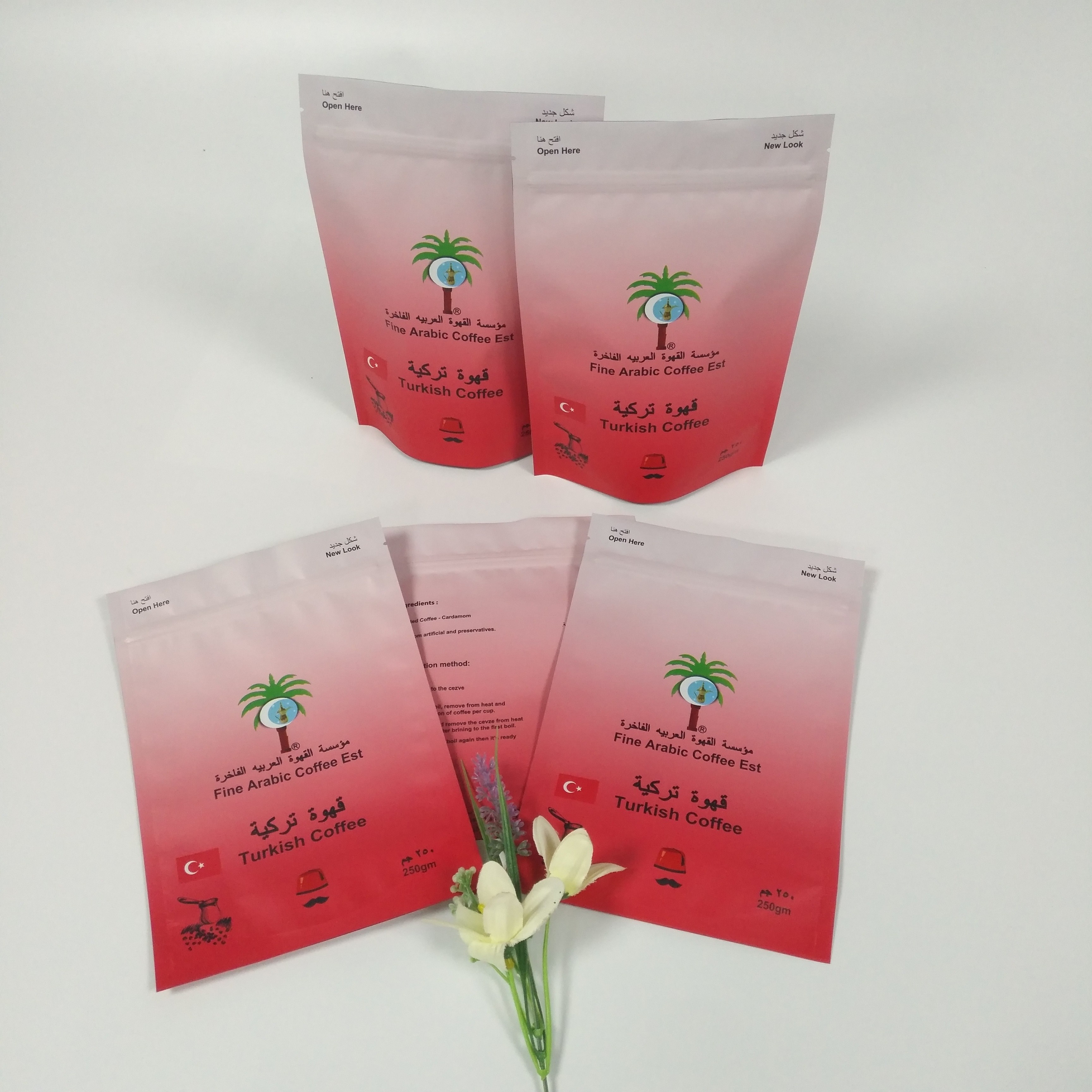 Matte CMYK 150 Micron Snack Bag Packaging For Snack Coffee Powder