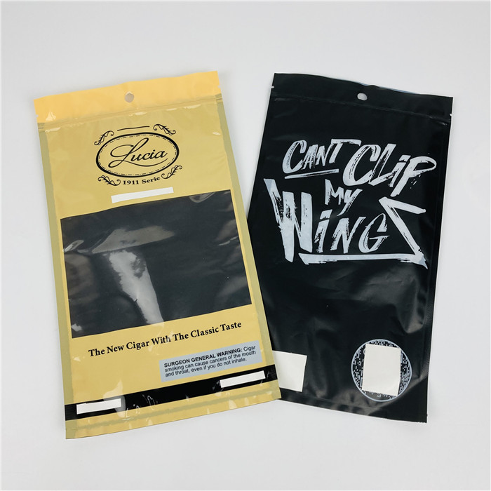 Custom Smell Proof Aluminum Foil  Packaging Plastic Bags For Hemp Cigar Smoking Leaf Blunt Wraps