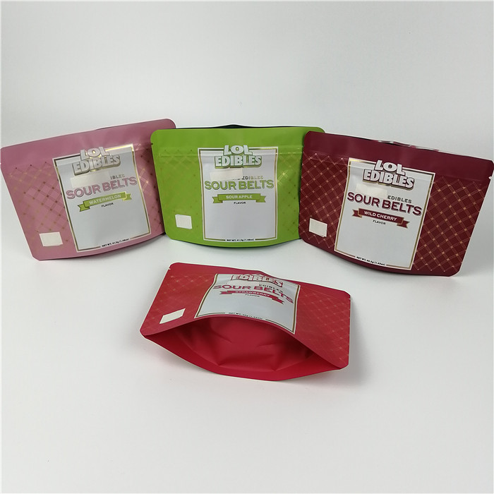 Customized plastic Cookies Smellproof  Resealable Mylar wild berry Original Candy Bag