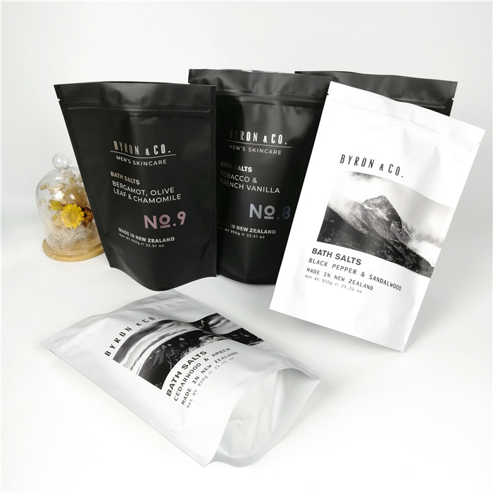 100% recycle biodegradable custom Logo resealable matte black cookies foil mylar  bags stand up pouch