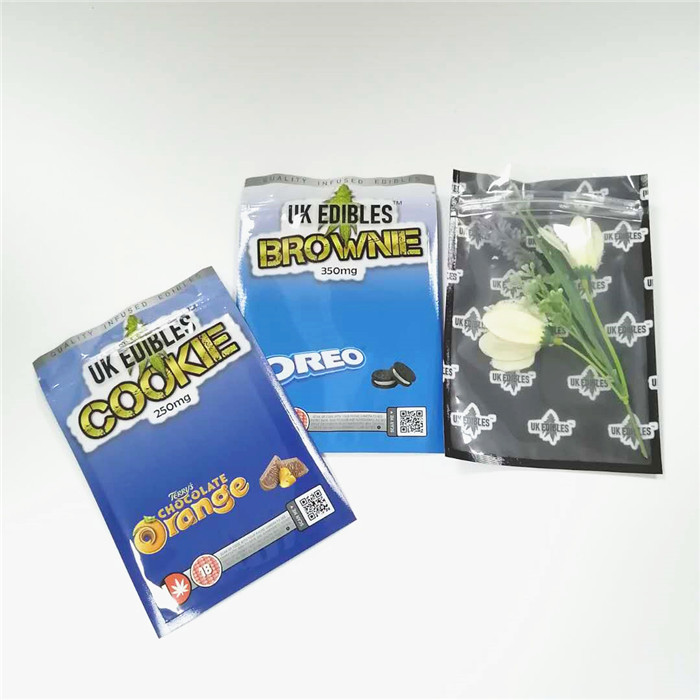CMYK 120mic Flat Aluminum Foil Pouch Gummy THC Smell Proof Mylar Bag