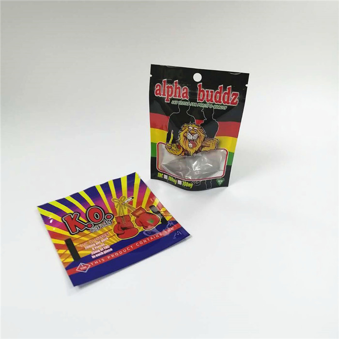 CMYK 160mic Foil Laminated Packaging Bags AL 0.7C THC Gummy Mylar Bags