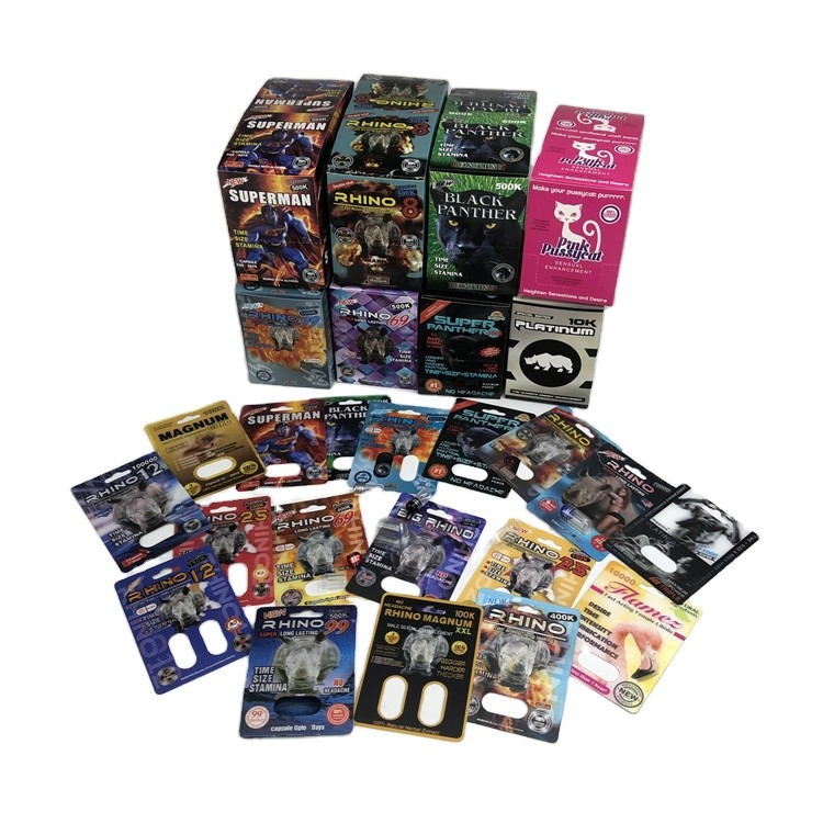 Hologram SGS Sex Pill Blister Card 500k 3D Blister Paper Card With Display Box