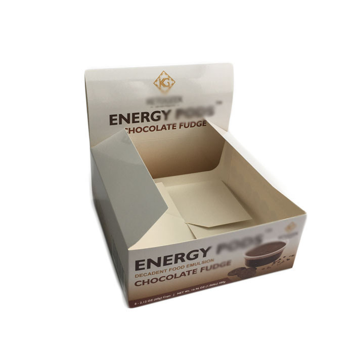 Snack ISO CMYK Display Paper Packaging Box 350G Ivory Board vmpet