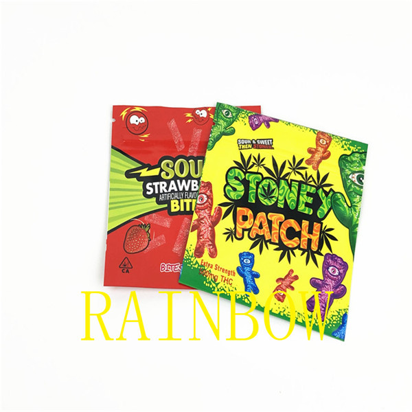 100mic Edibles CMYK Heat Seal Mylar Foil Pouch Candies 80x100mm VMPET