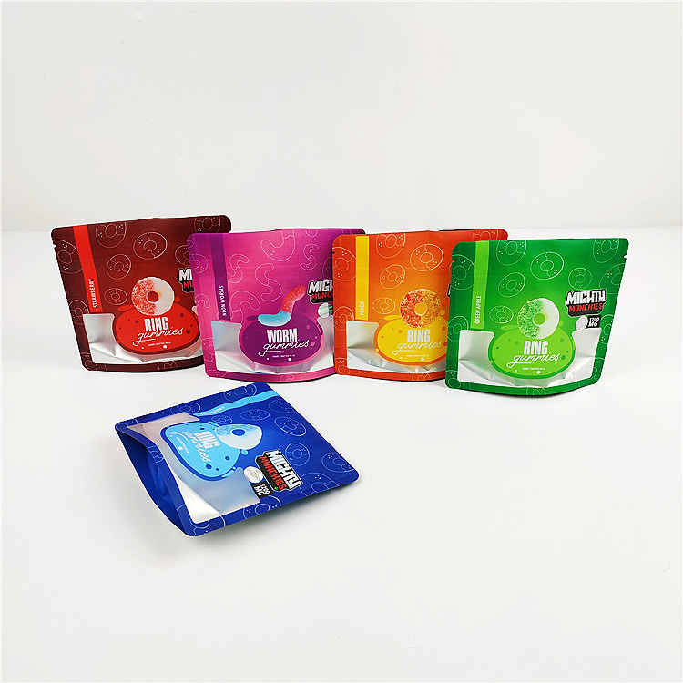 14g CBD SGS Smell Proof Foil Bags 80mic Gummy Mylar Packaging Bag