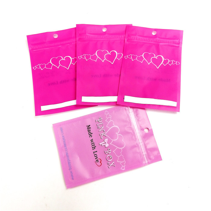 Custom Printed Clear Jewelry Mylar Matte Packaging Bags For Hair Accesaories / Jewelry / Aligners / Bracelets