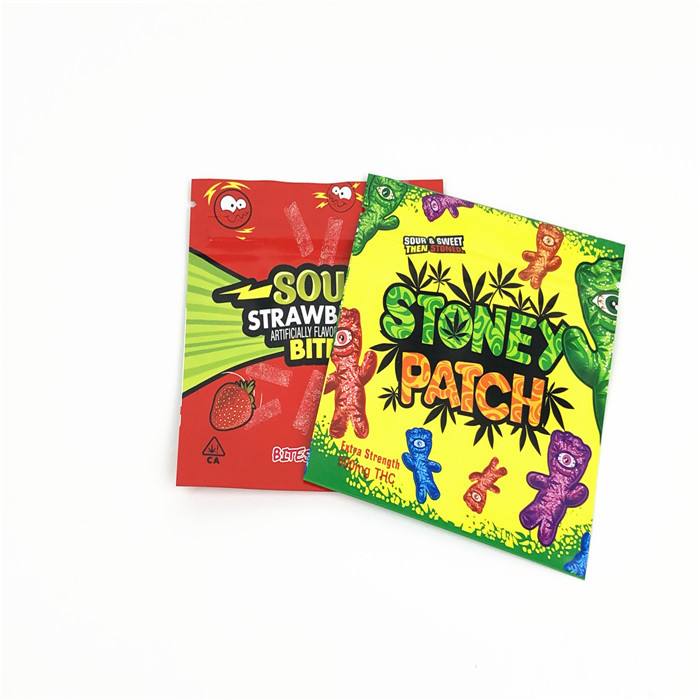 SGS 120mic Gravure Mylar Packaging Bag Edible Flavor Sour Belts CMYK Pantone