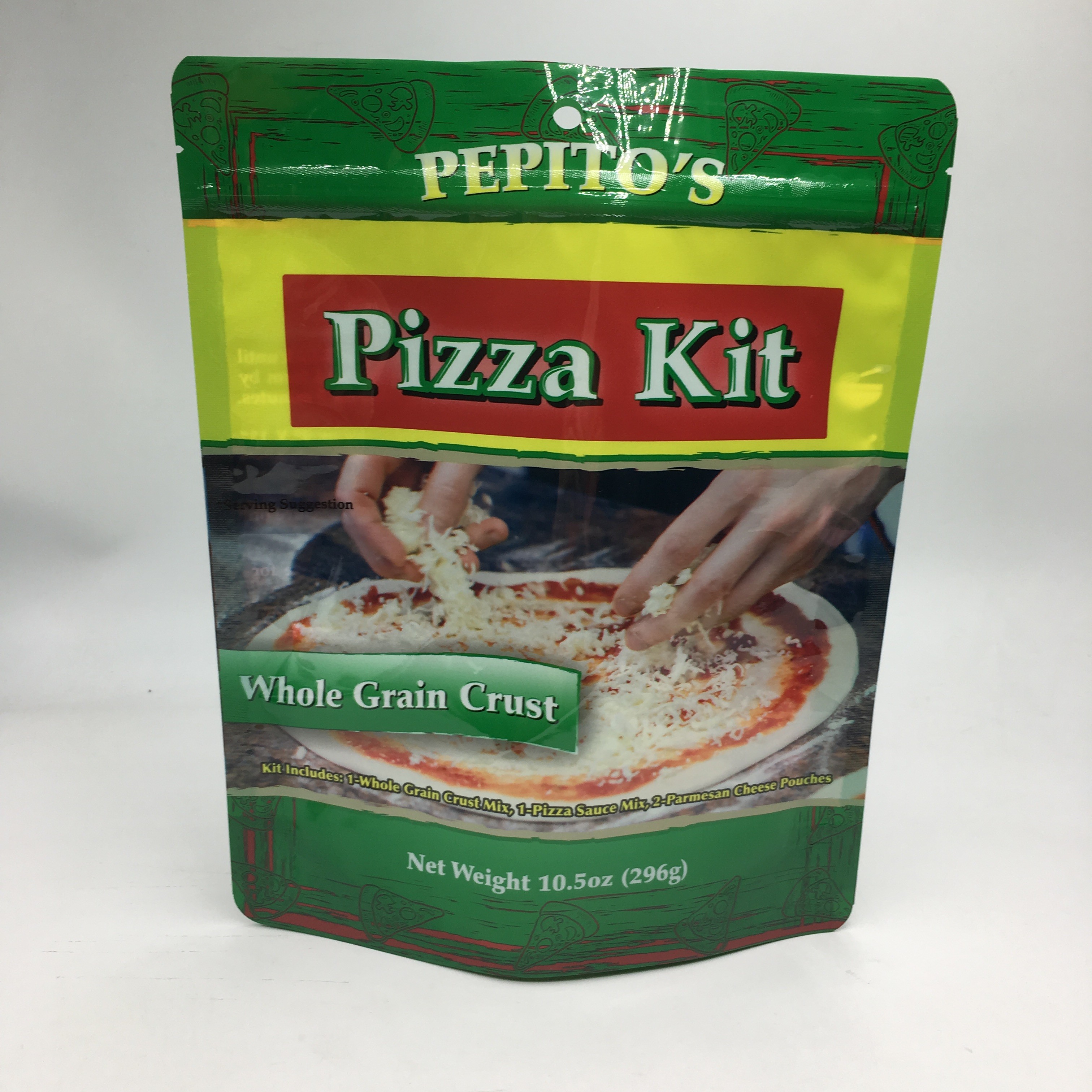 MOPP VMPET 296g Stand Up Ziplock Pouch Grain Crust Pizza Kit 10.5oz