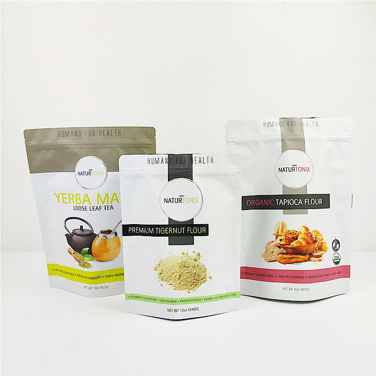 100mic CMYK Plastic Packaging Pouches Cereal ISO Gravure Mylar Stand Up Pouch