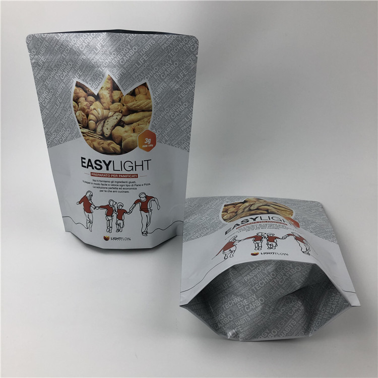 200mic CMYK MOPP Moringa Stand Up Ziplock Bag 1000g SGS For Protein Powder