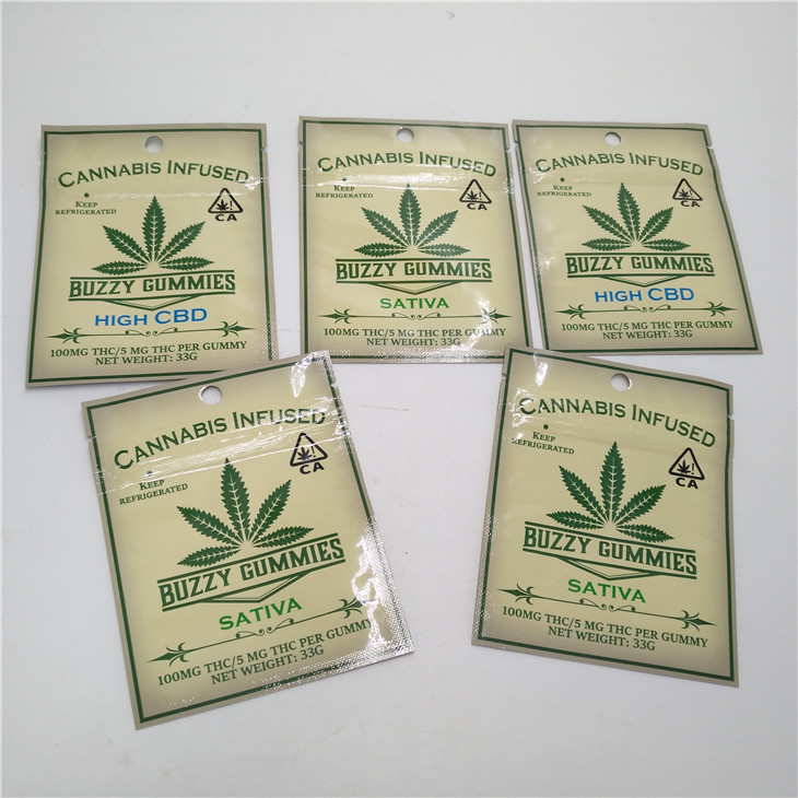 Child Smell Proof Herbal Incense Packaging PET CBD Weed VMPET Herbal Weed Bag