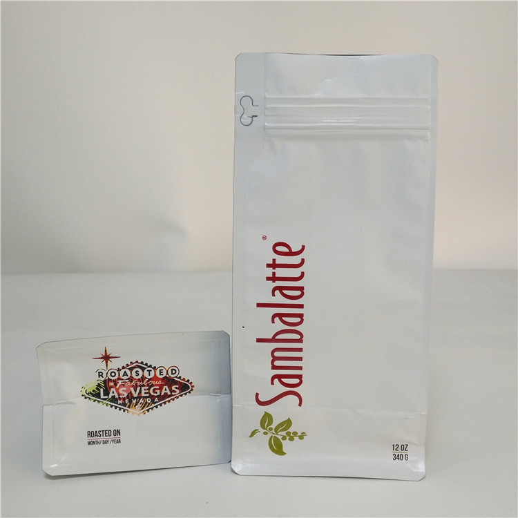 Degrassing Valve Bottom Gusset Bags Zipper 110 Microns Matte CMYK MOPP