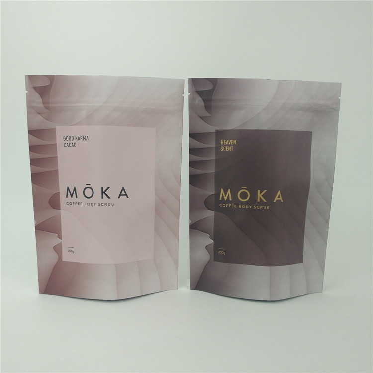 MOPP Makeup Plastic Pouches Packaging VMPET AL Self Standing 1.2C MPET