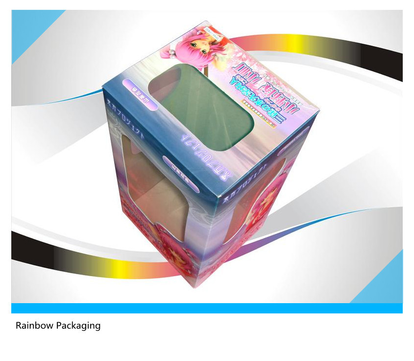 Fancy Cake Paper Packaging Boxes Recycled With Transparent Window