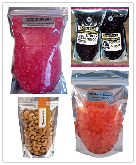 Gusset Stand Up Zipper Snack / Cookies Snack Bag Packaging