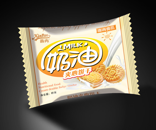 PET / VMPET / CPP Back Sealed Cookies Snack Bag Packaging