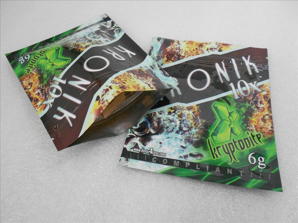 100 micron PET / VMPET / PE Herbal Incense Packaging Bags