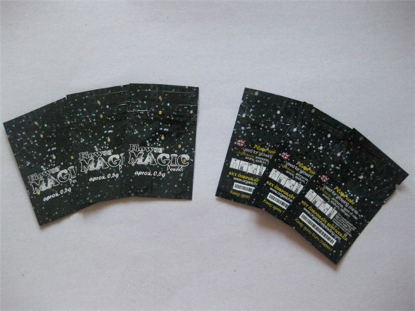 Flower Magic Herbal Incense Packaging , Recyclable Foil Zipper Pouches