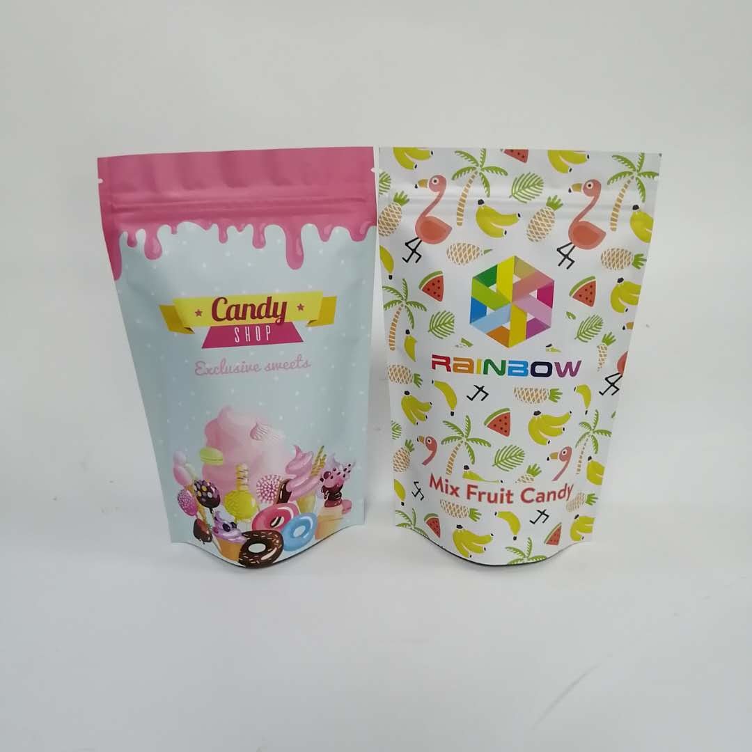 Digital Printing Plastic Mylar Bag 50Mic 300Mic Plastic Ziplock Food Pouches