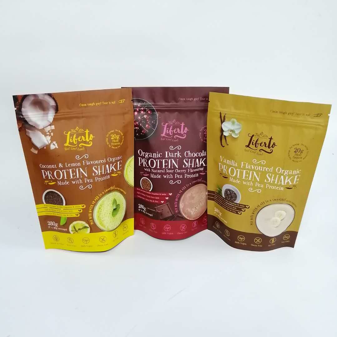 Laminated VMPET Aluminum Foil Stand Up Bag Plastic Mylar Zipper Bag Moisture Proof