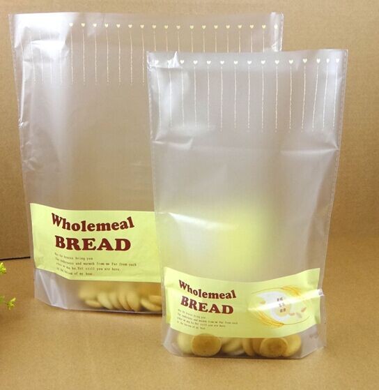 Cream Yellow Transparent PE / NY /PET Plastic Pouches Packaging Window for Bread Food