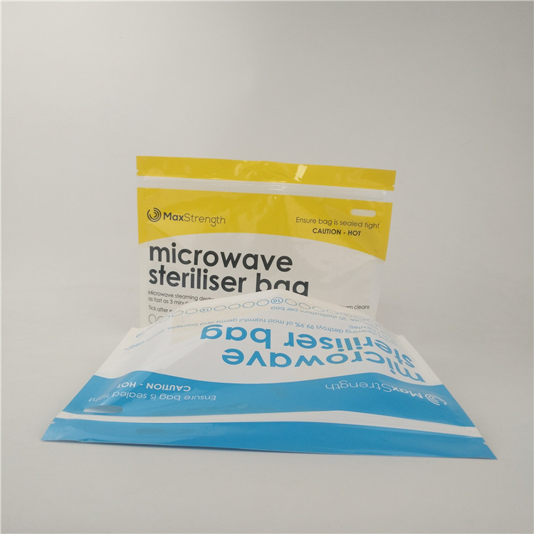 Glossy Stand Up Pouch Monthly Cup Sterilization Baby Food Packaging Bag