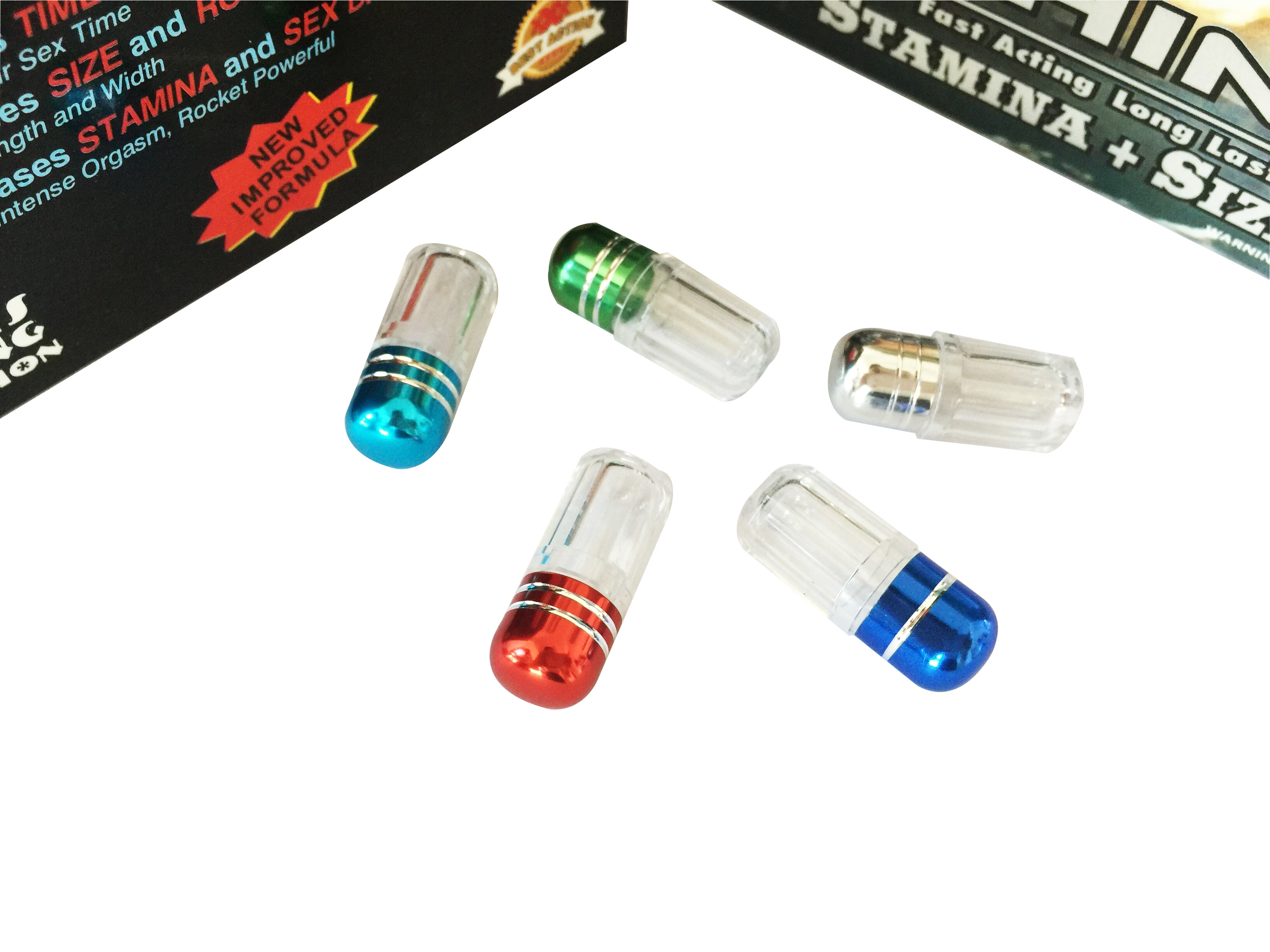 Red Rhino 69 Penis Enlargement Capsules Jar Bullet / Sex Pills Plastic Medicine Bottles