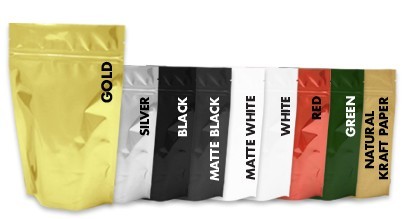Matte Finish Tea Bags Packaging , Zipper Coffee Packaging Bag Stand Up