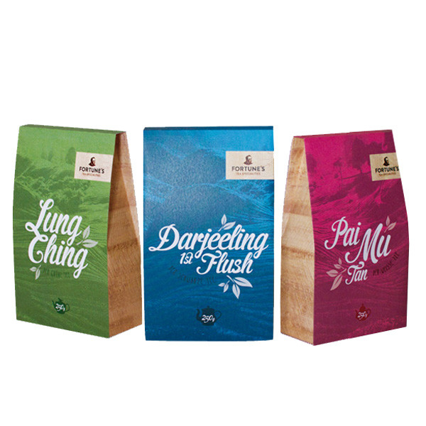 Matte Finish Square Bottom Tea Bags Packaging Full Colorful Printing