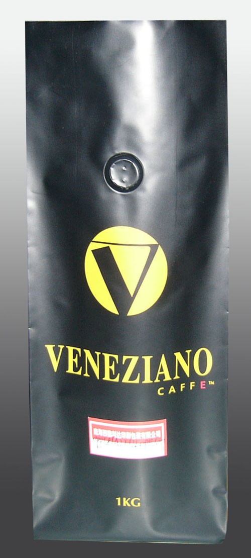 Silvery Vacuum Seal Tea Bags Packaging Matte Finish Stand Up With Degassing Valve