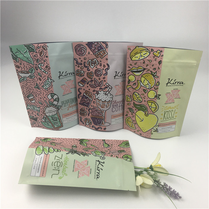 Aluminum Foil Doypack Smell Proof Tea Food Packing Bags With Zipper