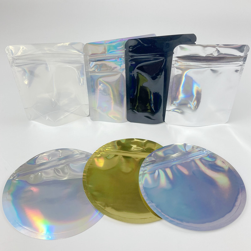 4 X 6 Mylar Custom Shape Stand Up Pouch With Childproof Zipper