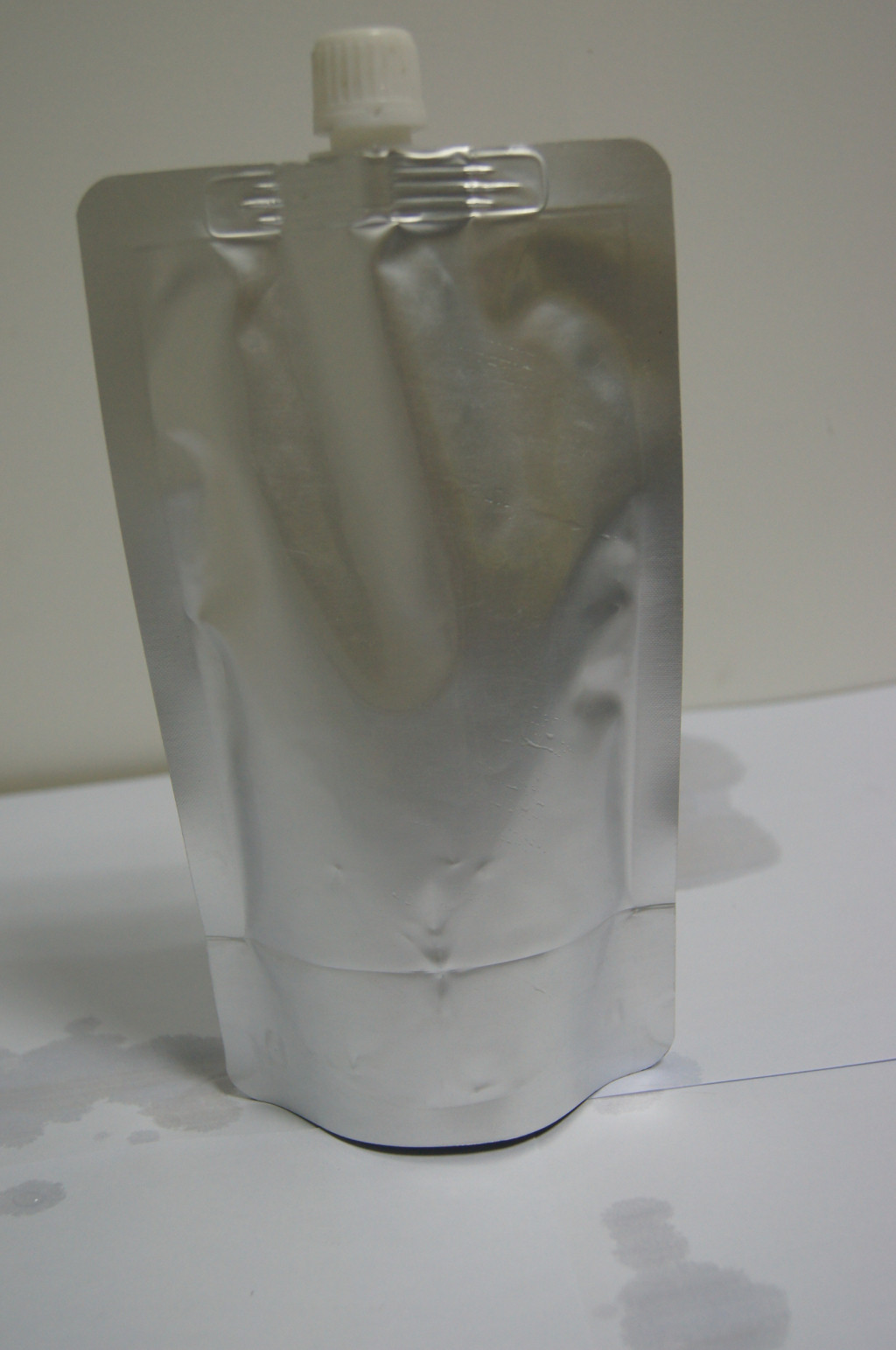 Custom Silver Aluminum Foil Spout Pouch for Liquid Packaging