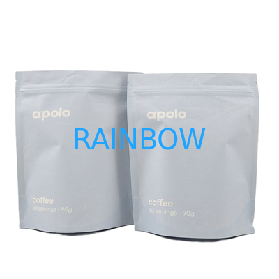 hot sale cuCstom Printed Eco Friendly Resealable Kraft Paper Pouch for Coffee Protein Powder