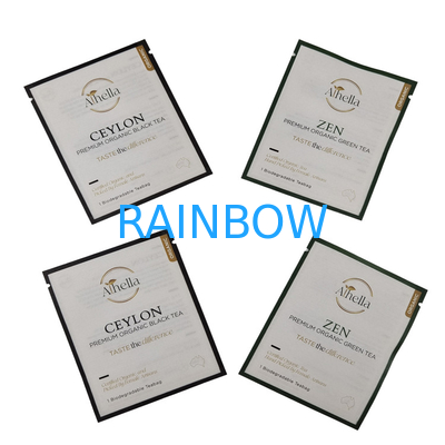 Custom Printed Biodegradable Small Sachet for Tea Coffee Powder Compostable Resealable Mylar Bags
