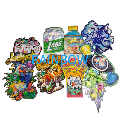  Food Grade Doypack Die Cut Cali 3.5g 7g 14g 28g Sugar Cookie Mylar Bags Glossy/matt Smell Proof Ziplock Bags