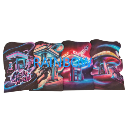  Irregular Shape Die Cut Mylar Bags For Cookie GummiesTobacco PET Plastic Bag With Child Proof Zipper Bags