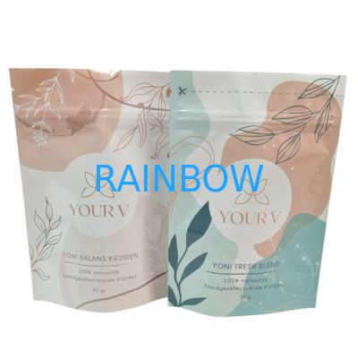 Custom Biodegradable Mylar Bags for Bath Salt 4OZ 5OZ Stand Up Pouch