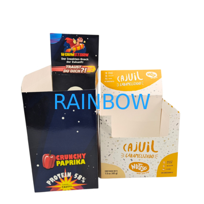 Custom Retail Display Foldable 3.5g Paper Box for Breakfast Instant Dried Fruit Nut Grain Cereal Food Packaging