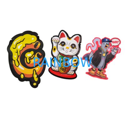 3 Side Seal Child Resistant Holographic Mylar Bag Aluminum Foil Snack Packaging Bag