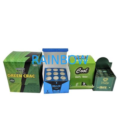 Recyclable Kraft Paper Kraft Kraft Box For Snack For Cookies Energy Bar Cosmetic Cardboard Counter Display Packaging Sponge