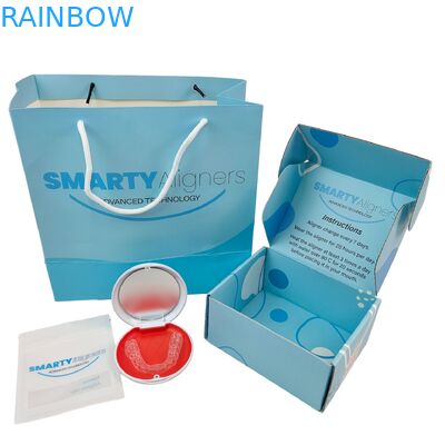 Custom Orthodontic Teeth Aligners Packaging Boxes Braces Dental Denture Aligner Box With Paper Bag