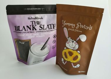 Custom Stand Up Pouch Delicious Cookie Packaging Sealable Plastic Bag Gravure Printing