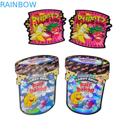 Custom Printed Smell Proof Child Resistant Mylar Bags for Snack and Food Packaging