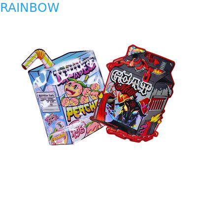 Wholesale Custom Printed Special Shape Mylar Bags 3.5 7g Stand Up Child Proof Pouch for Snack Packaging